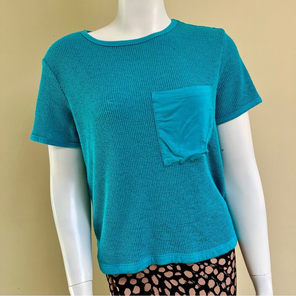 Knit Retro Turquoise Top